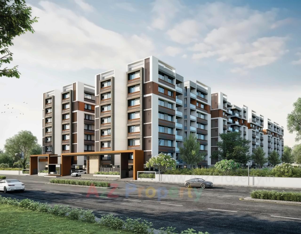 3D Elevation of real estate project Sawera Sanidhya located at Ahmedabad, Ahmedabad, Gujarat