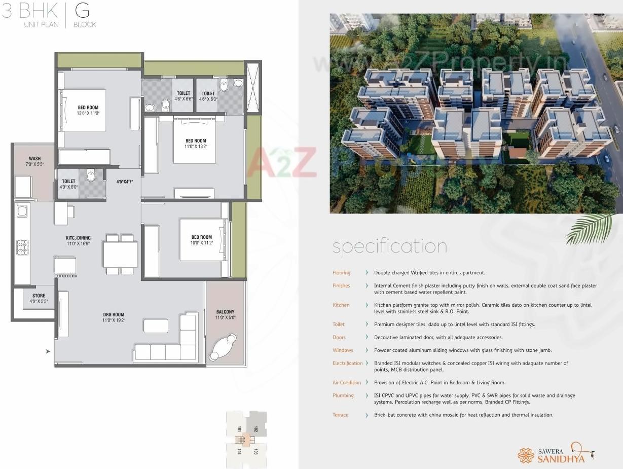 Layout of real estate project Sawera Sanidhya located at Ahmedabad, Ahmedabad, Gujarat