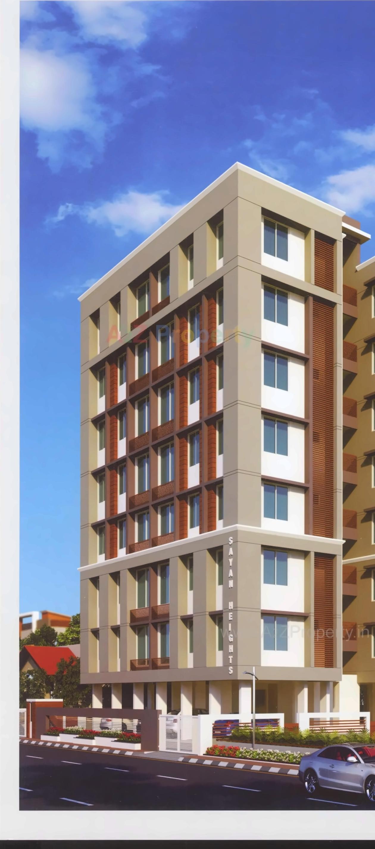 3D Elevation of real estate project Sayan Heights located at Vejalpur, Ahmedabad, Gujarat