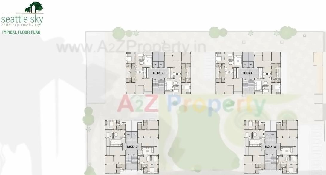 Layout of real estate project Seattle Sky located at Sarkhej, Ahmedabad, Gujarat