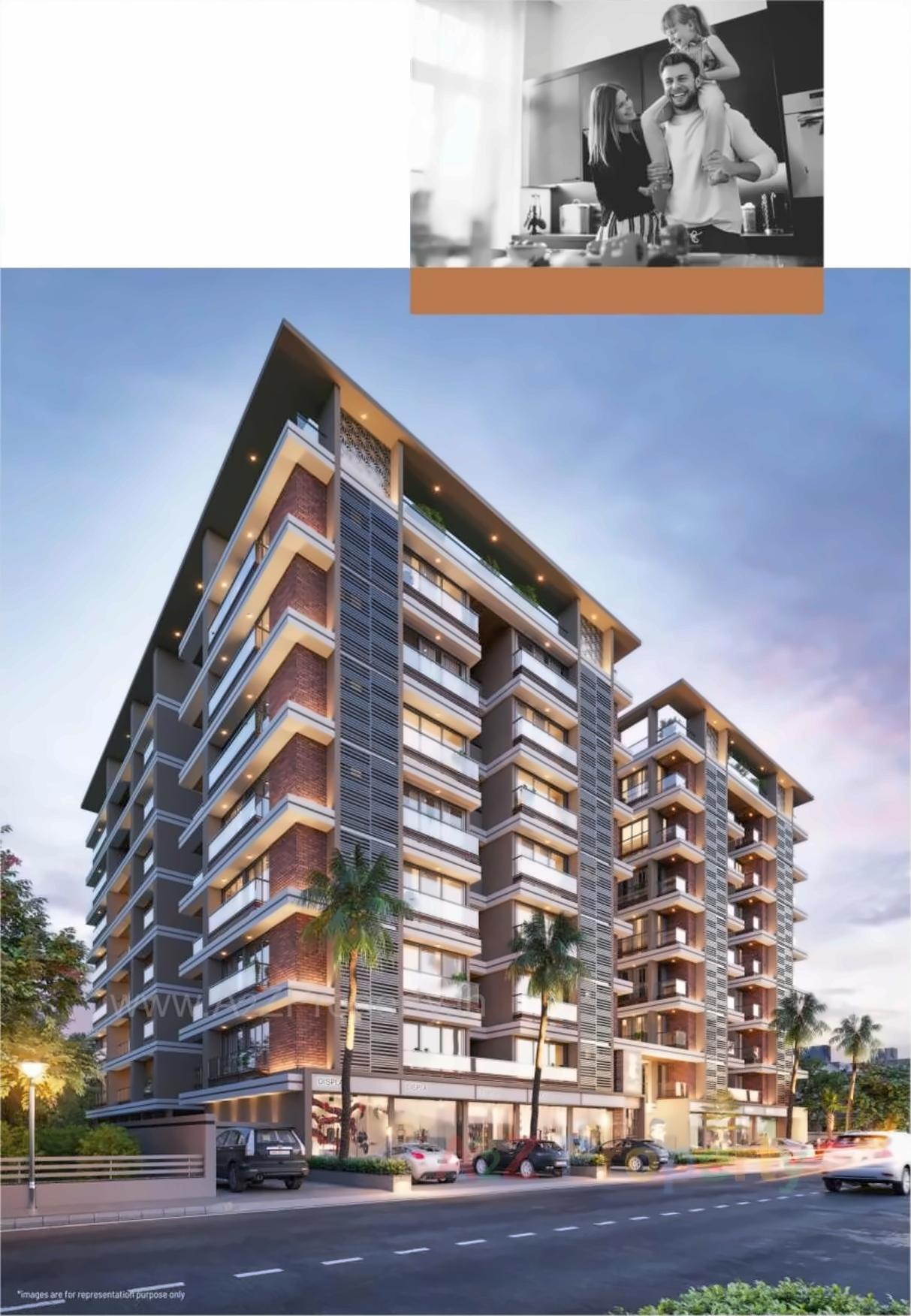 3D Elevation of real estate project Sentosa Habitat located at Naroda, Ahmedabad, Gujarat