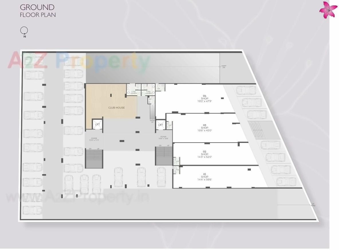 Layout of real estate project Sepal Azalea located at Shilaj, Ahmedabad, Gujarat