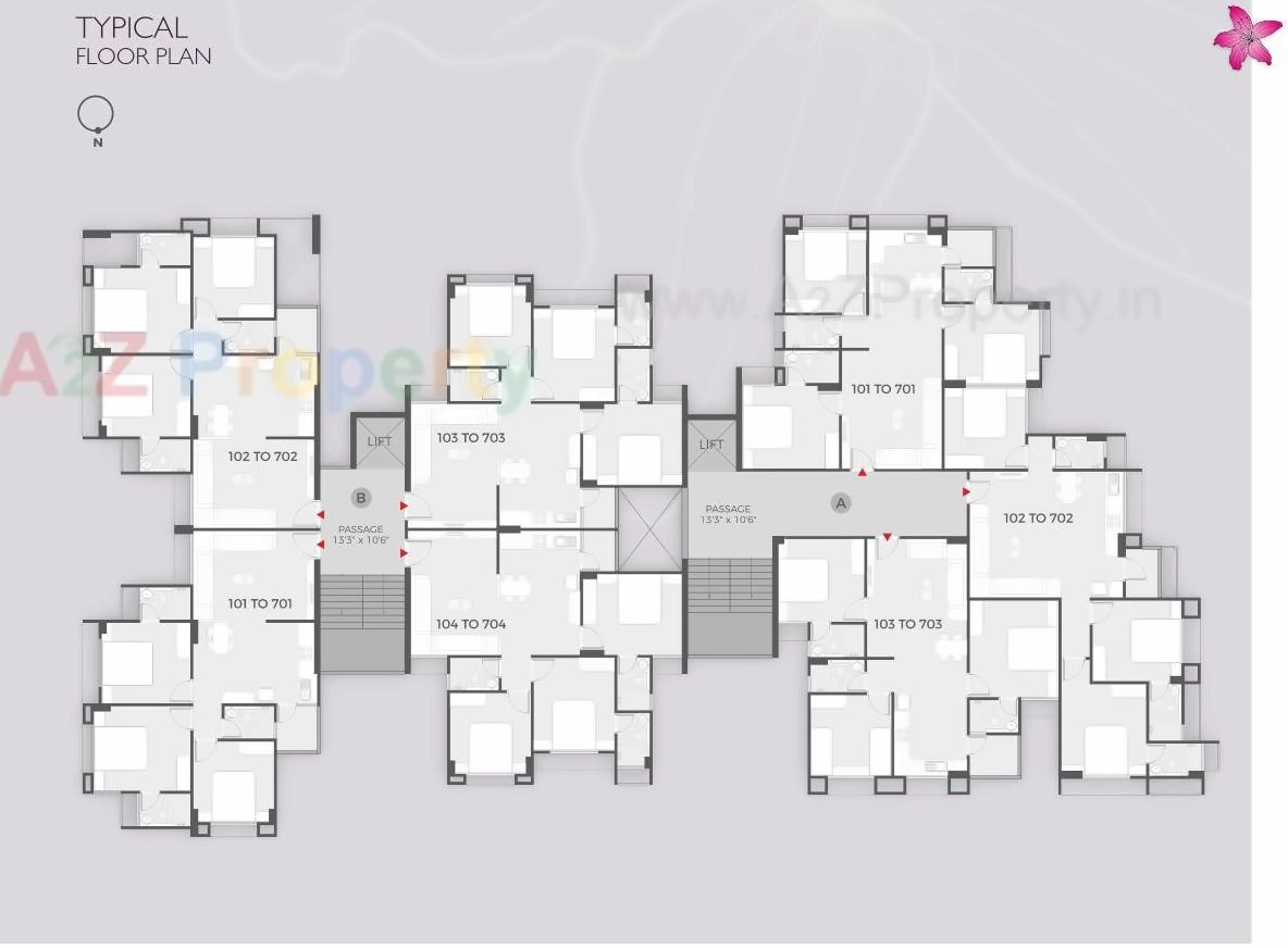 Layout of real estate project Sepal Azalea located at Shilaj, Ahmedabad, Gujarat