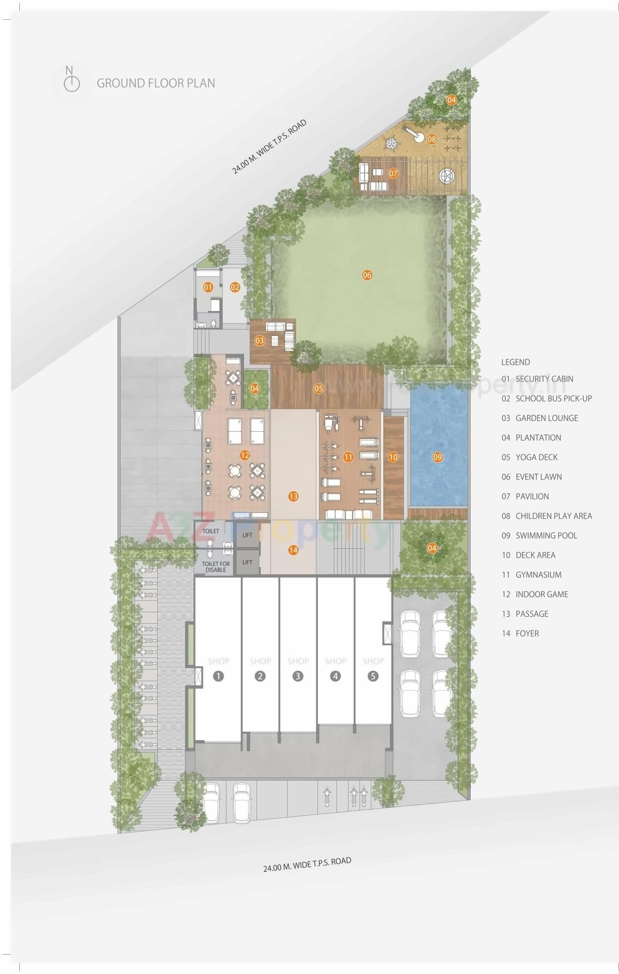 Layout of real estate project Sepal Elegant located at Koteshwar, Ahmedabad, Gujarat