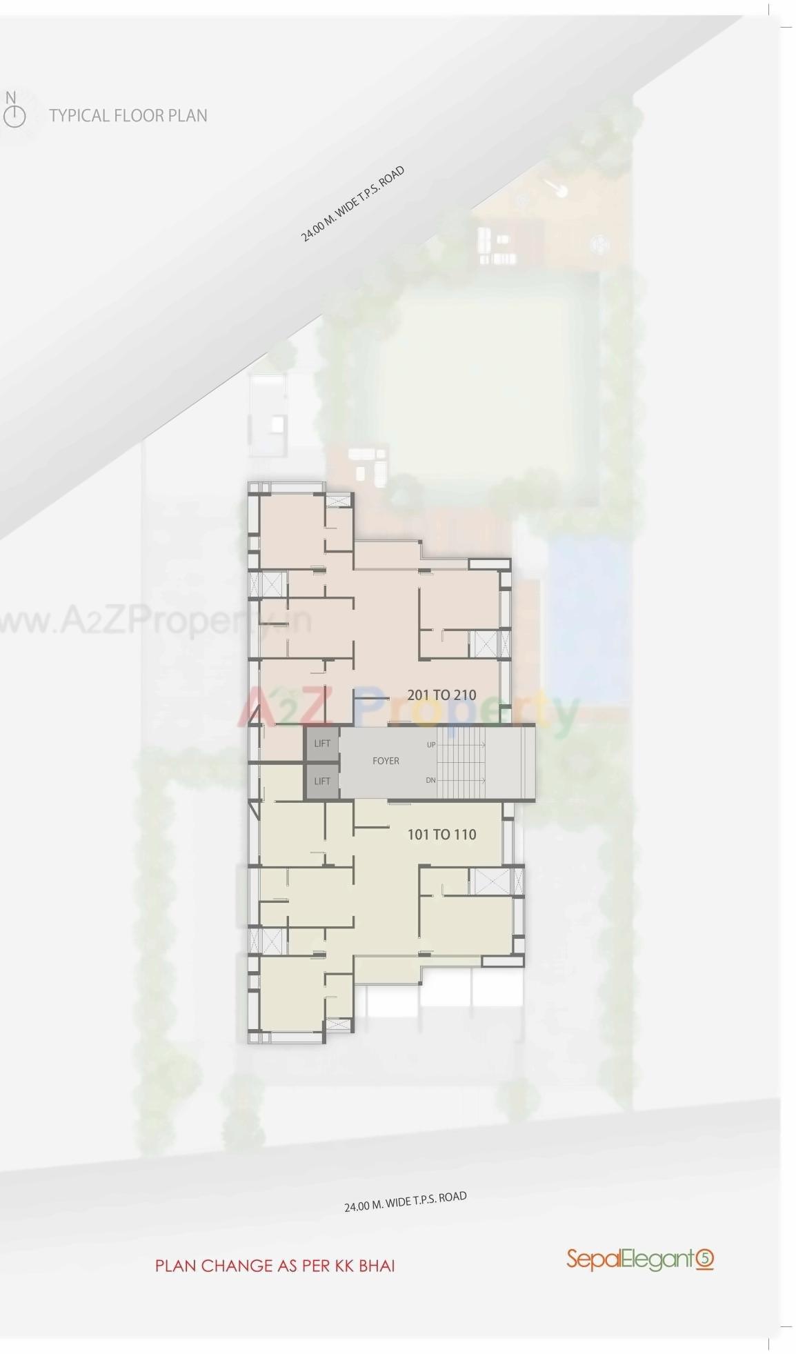 Layout of real estate project Sepal Elegant located at Koteshwar, Ahmedabad, Gujarat