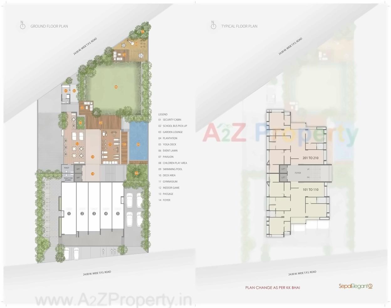 Layout of real estate project Sepal Elegant located at Koteshwar, Ahmedabad, Gujarat