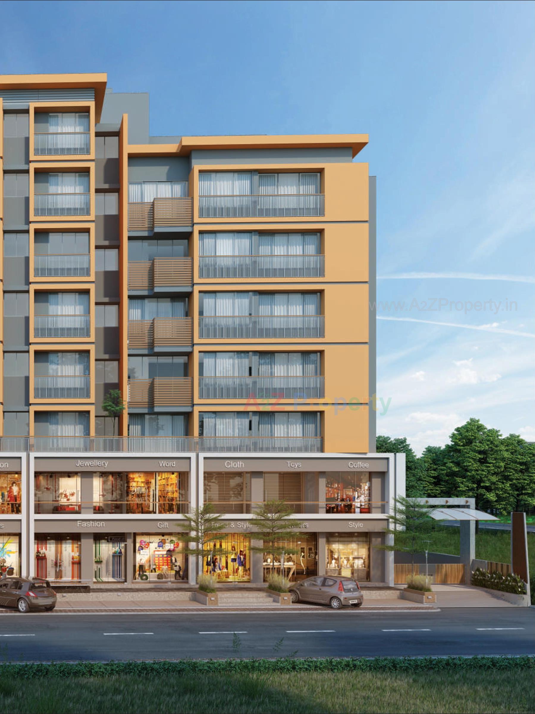 3D Elevation of real estate project Serene located at Chandlodiya, Ahmedabad, Gujarat