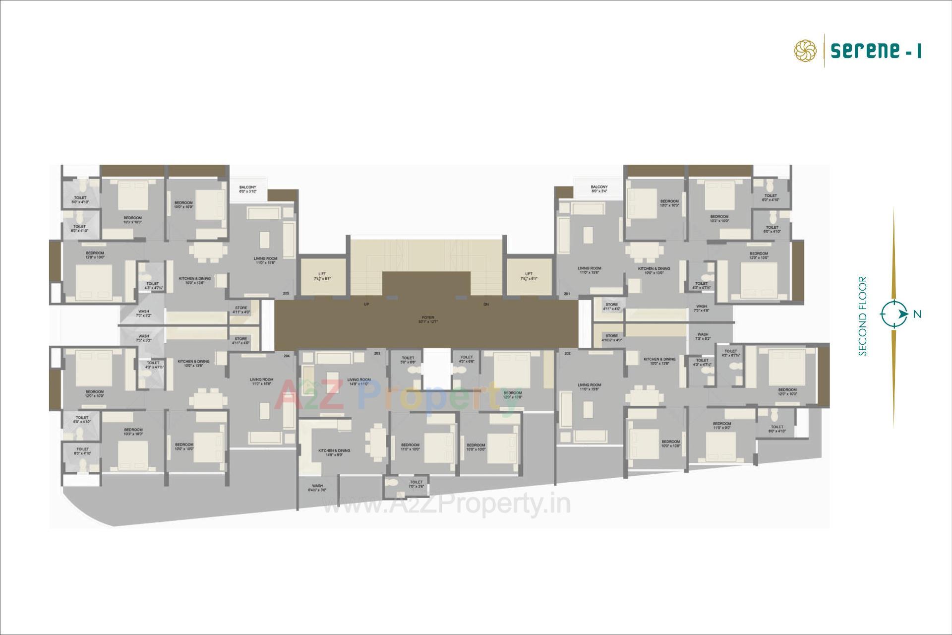 Layout of real estate project Serene located at Chandlodiya, Ahmedabad, Gujarat