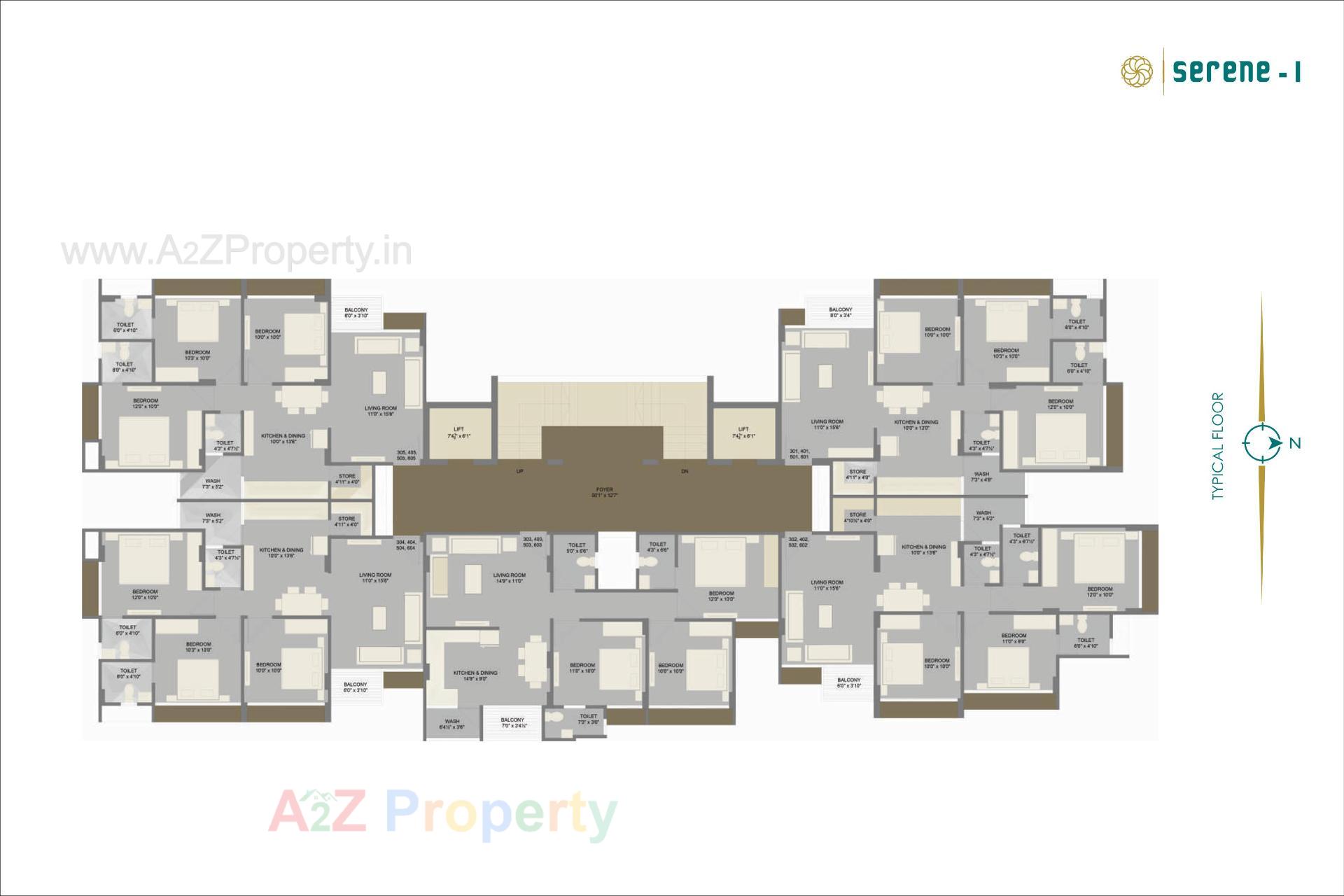 Layout of real estate project Serene located at Chandlodiya, Ahmedabad, Gujarat