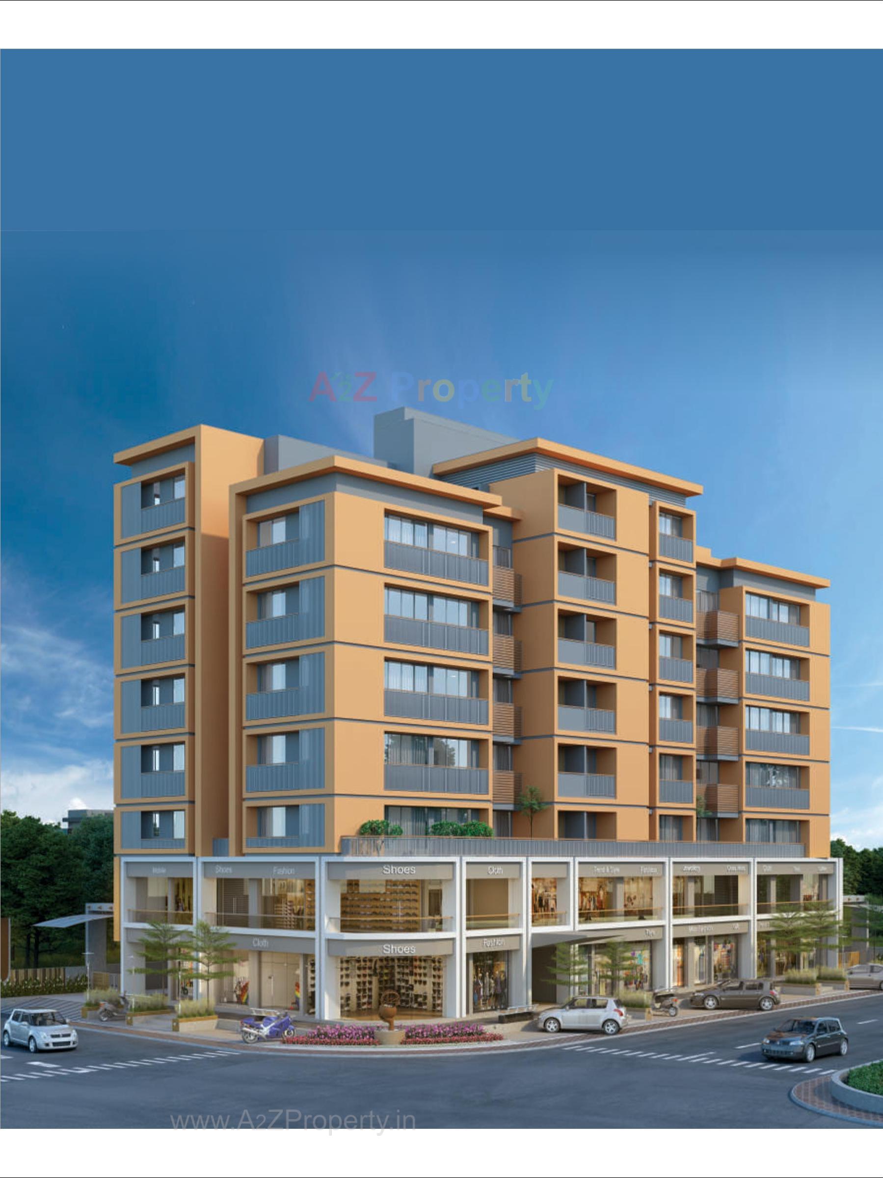 3D Elevation of real estate project Serene located at Chandlodiya, Ahmedabad, Gujarat