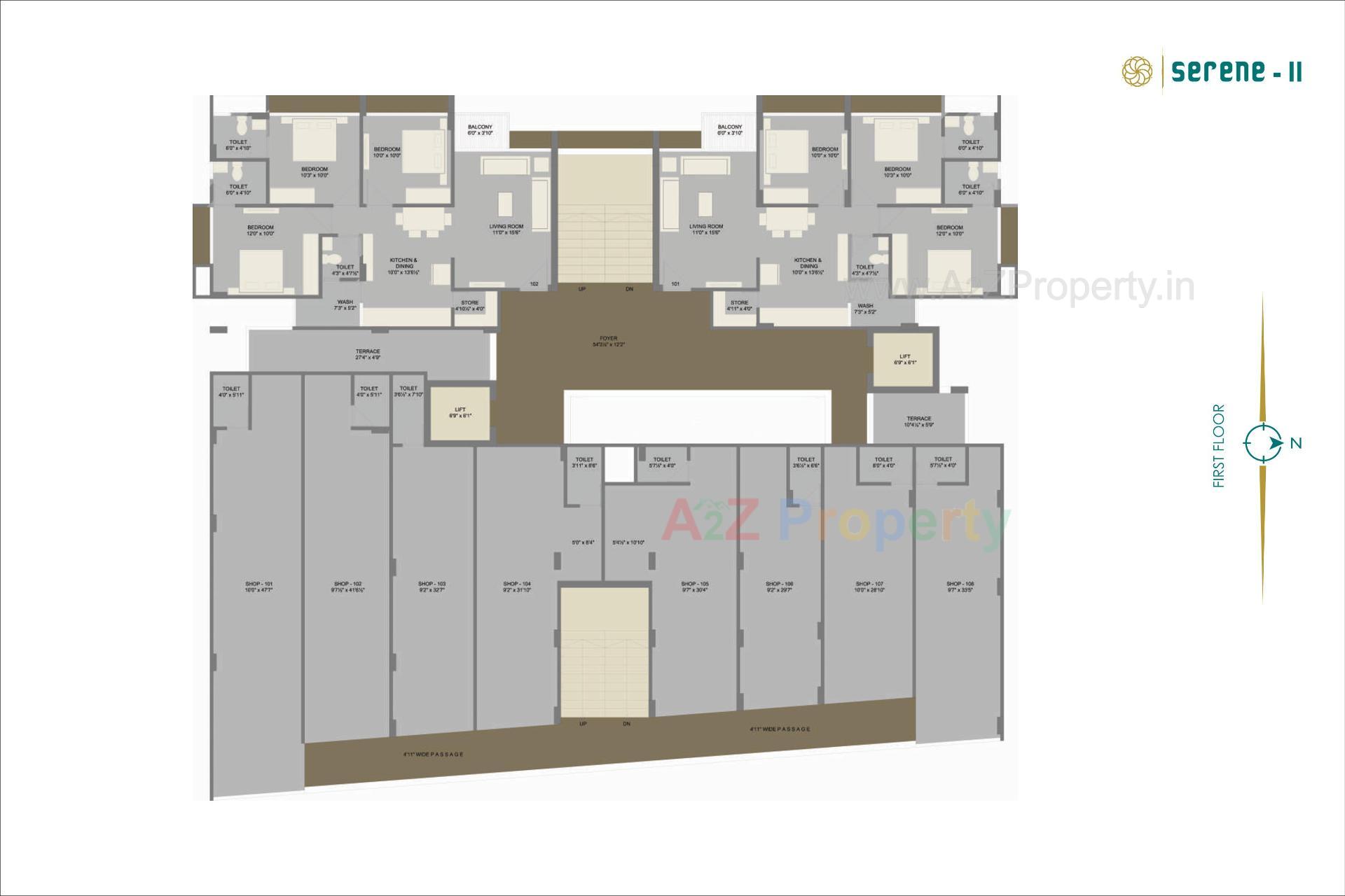 Layout of real estate project Serene located at Ahmedabad, Ahmedabad, Gujarat