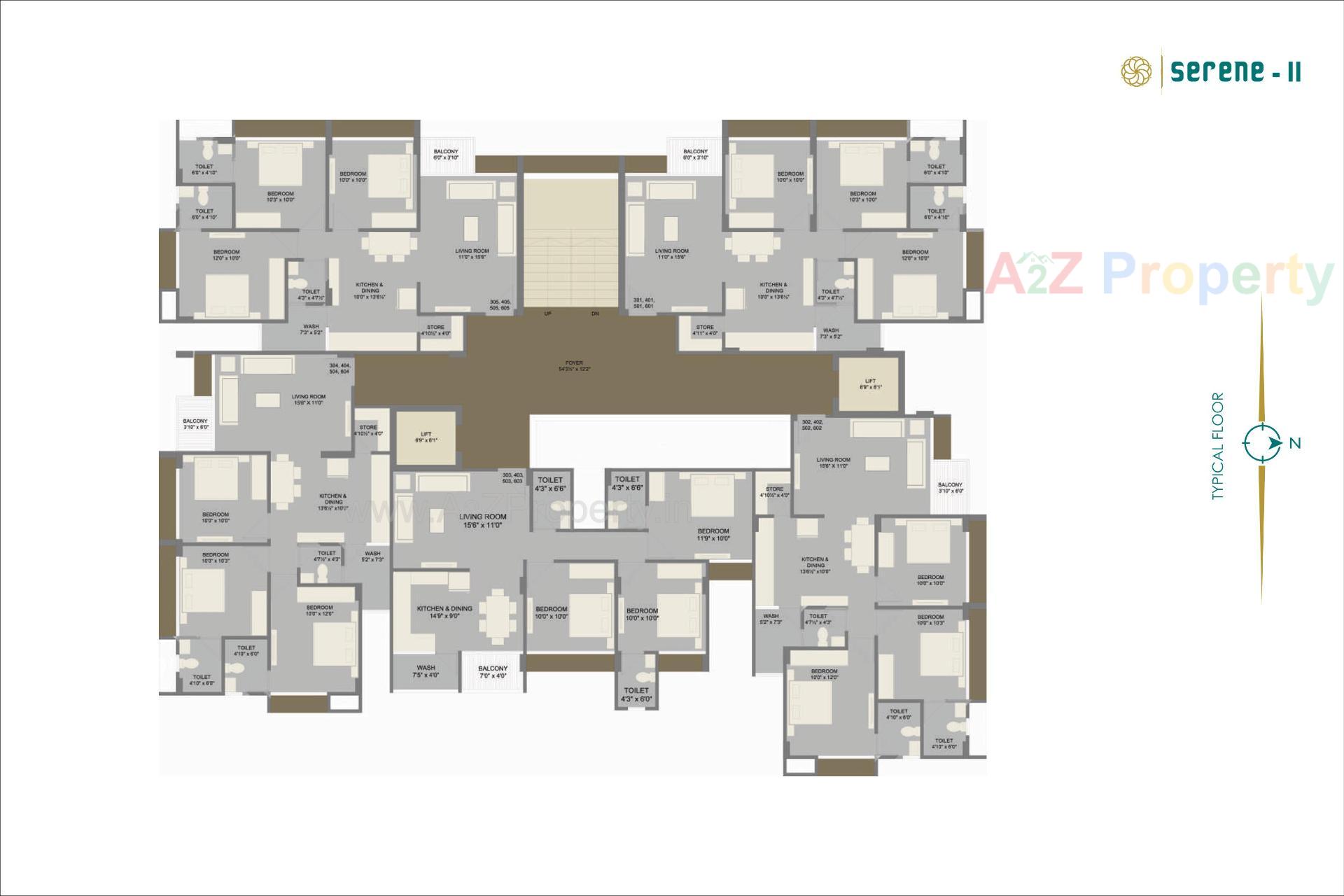 Layout of real estate project Serene located at Ahmedabad, Ahmedabad, Gujarat