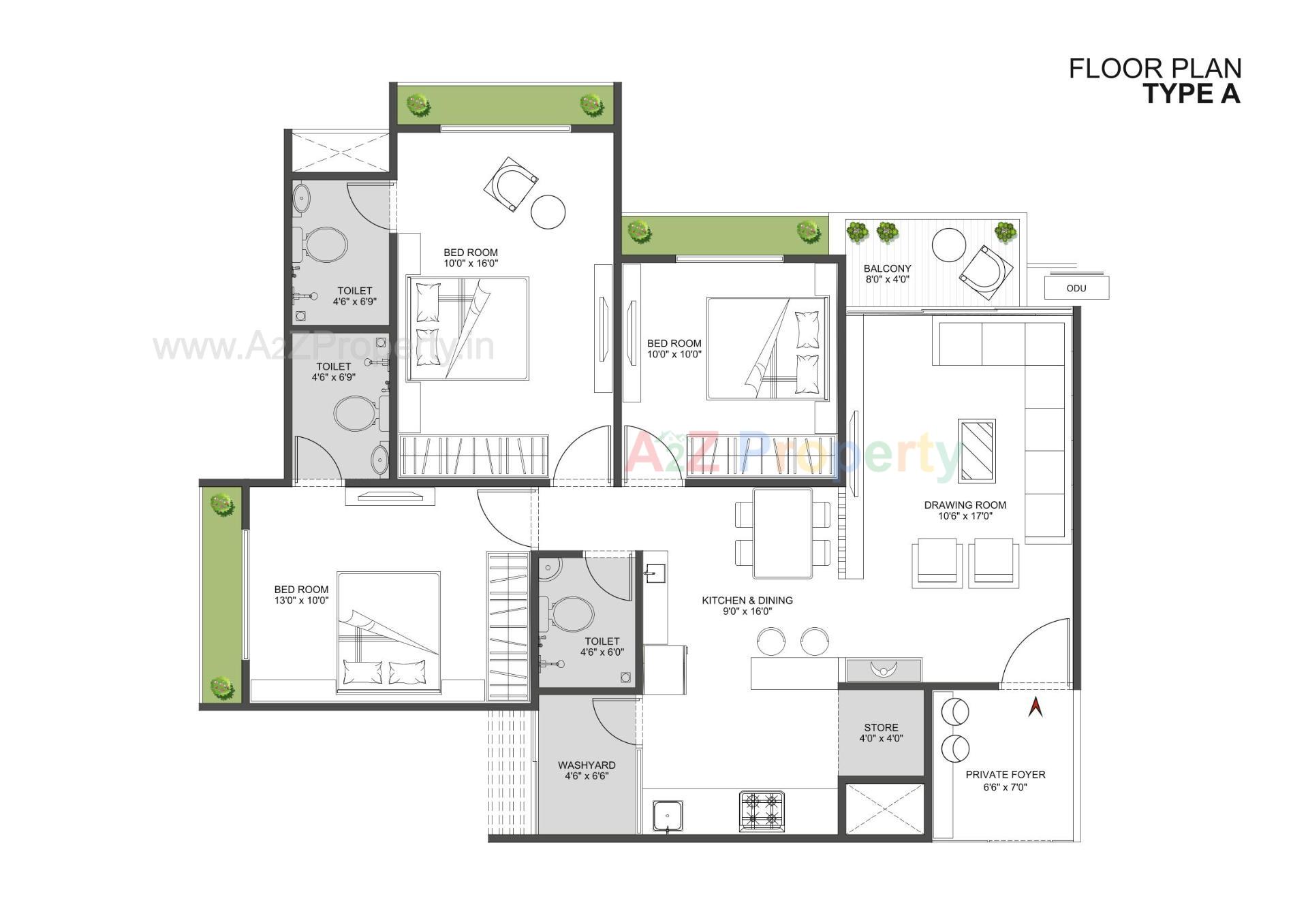 Layout of real estate project Serene Elegancy located at Ambli, Ahmedabad, Gujarat