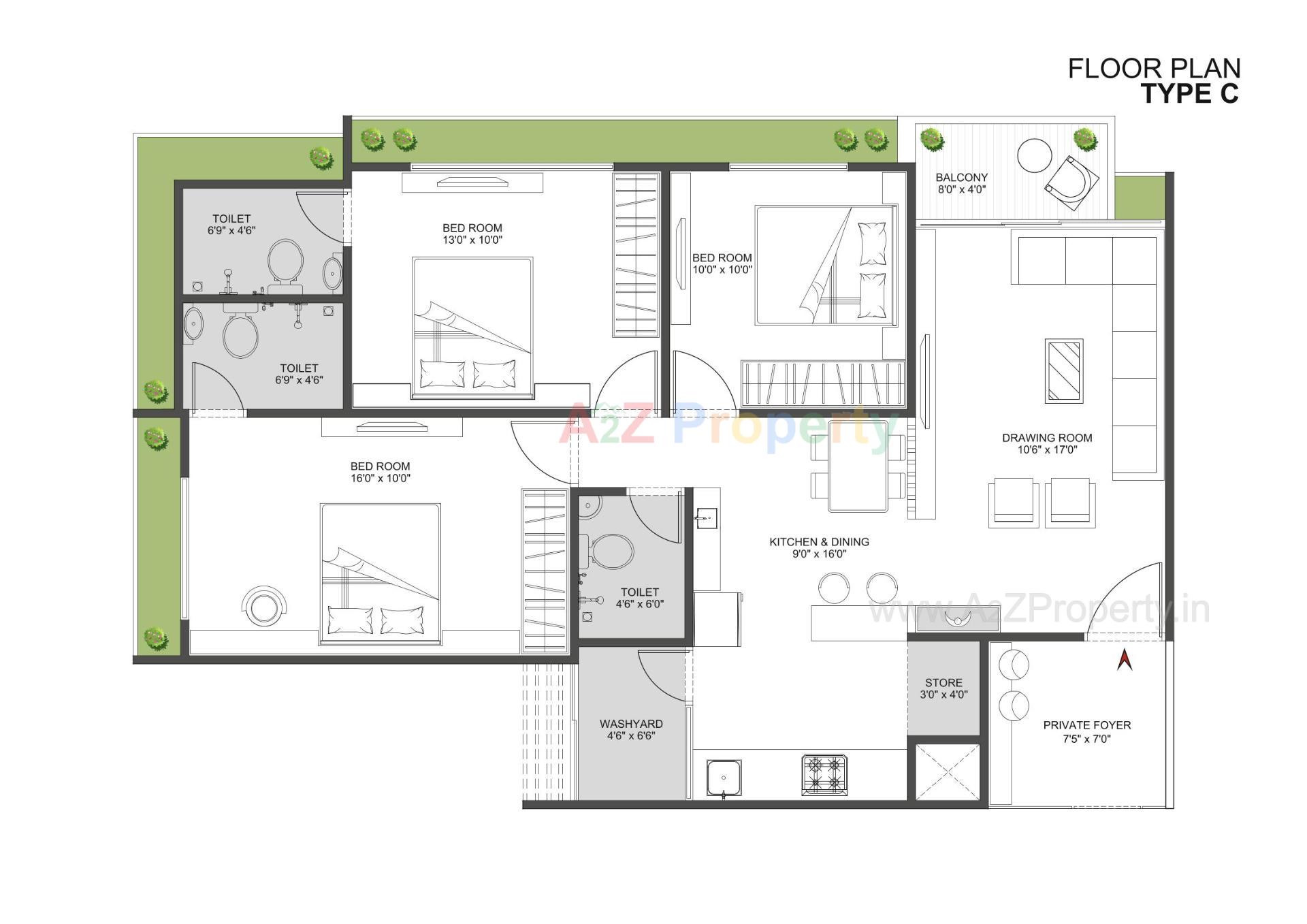 Layout of real estate project Serene Elegancy located at Ambli, Ahmedabad, Gujarat