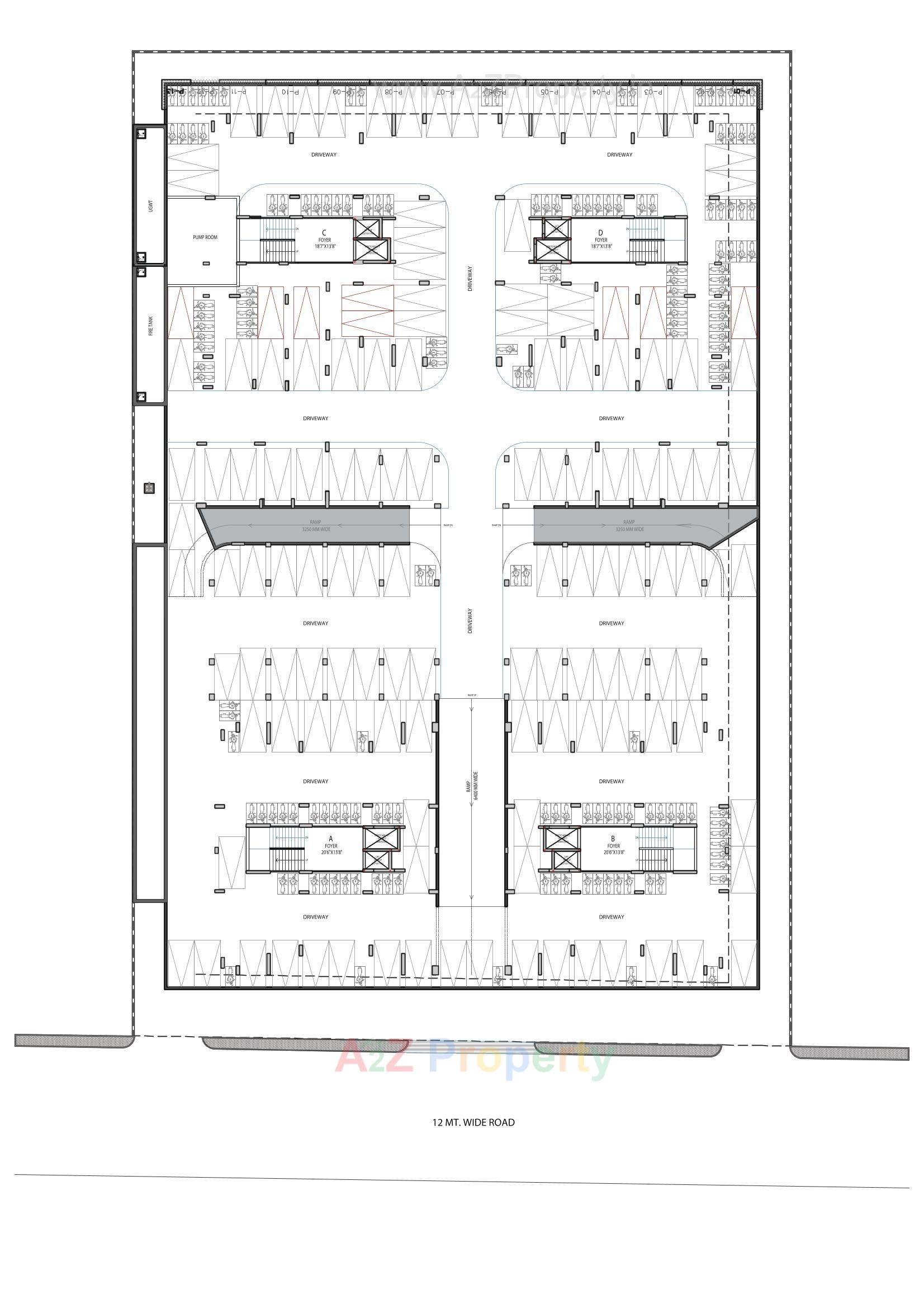 Layout of real estate project Serene Elegancy located at Ambli, Ahmedabad, Gujarat