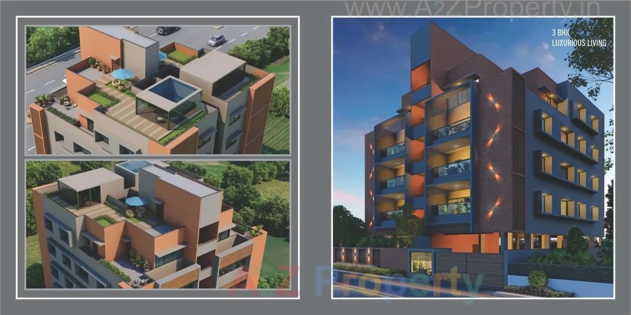3D Elevation of real estate project Serene Festival located at Thaltej, Ahmedabad, Gujarat