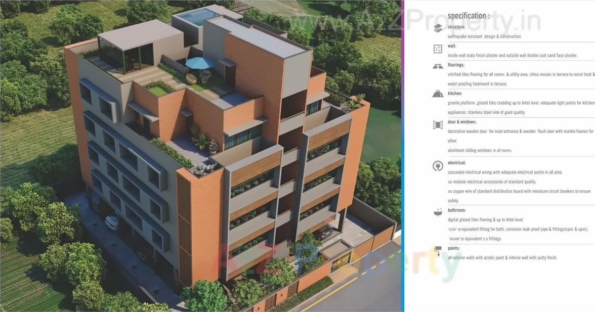 3D Elevation of real estate project Serene Festival located at Thaltej, Ahmedabad, Gujarat