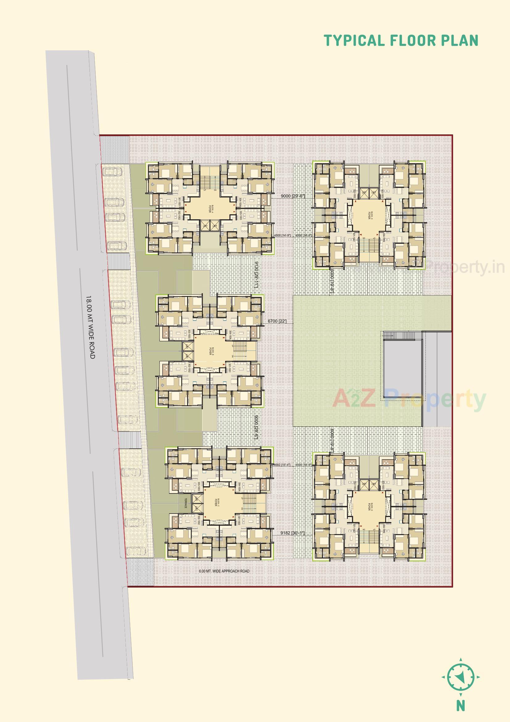Layout of real estate project Serene Sparkles located at Ghuma, Ahmedabad, Gujarat