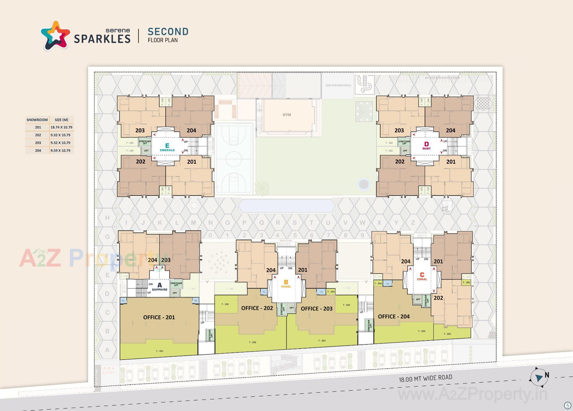 Layout of real estate project Serene Sparkles located at Ghuma, Ahmedabad, Gujarat