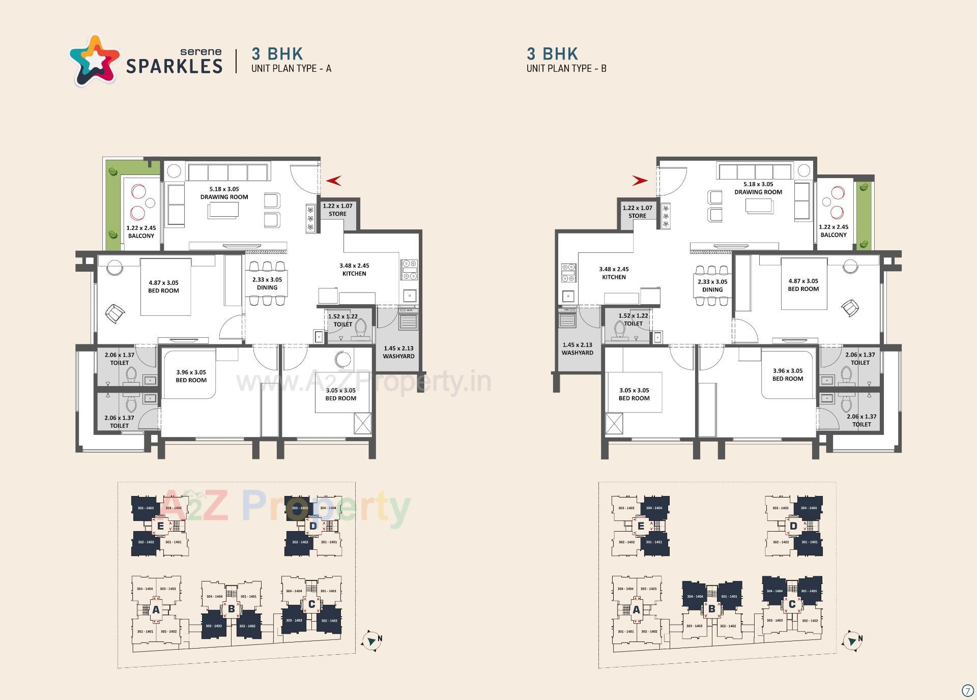 Layout of real estate project Serene Sparkles located at Ghuma, Ahmedabad, Gujarat