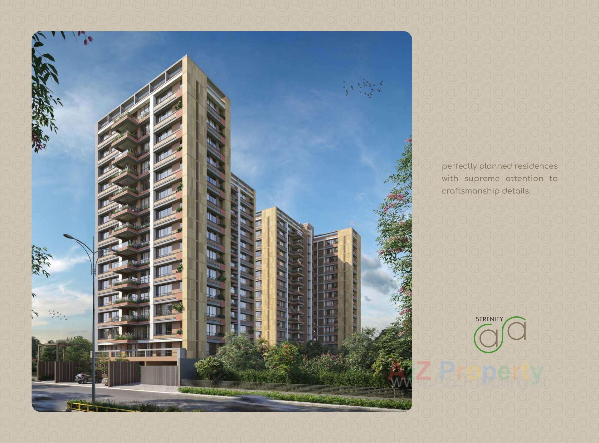 3D Elevation of real estate project Serenity Casa located at Sola, Ahmedabad, Gujarat