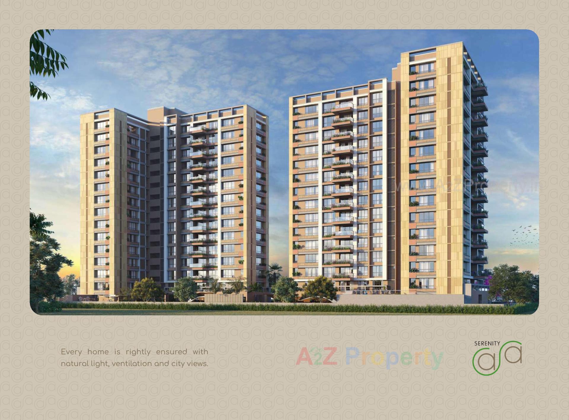 3D Elevation of real estate project Serenity Casa located at Sola, Ahmedabad, Gujarat