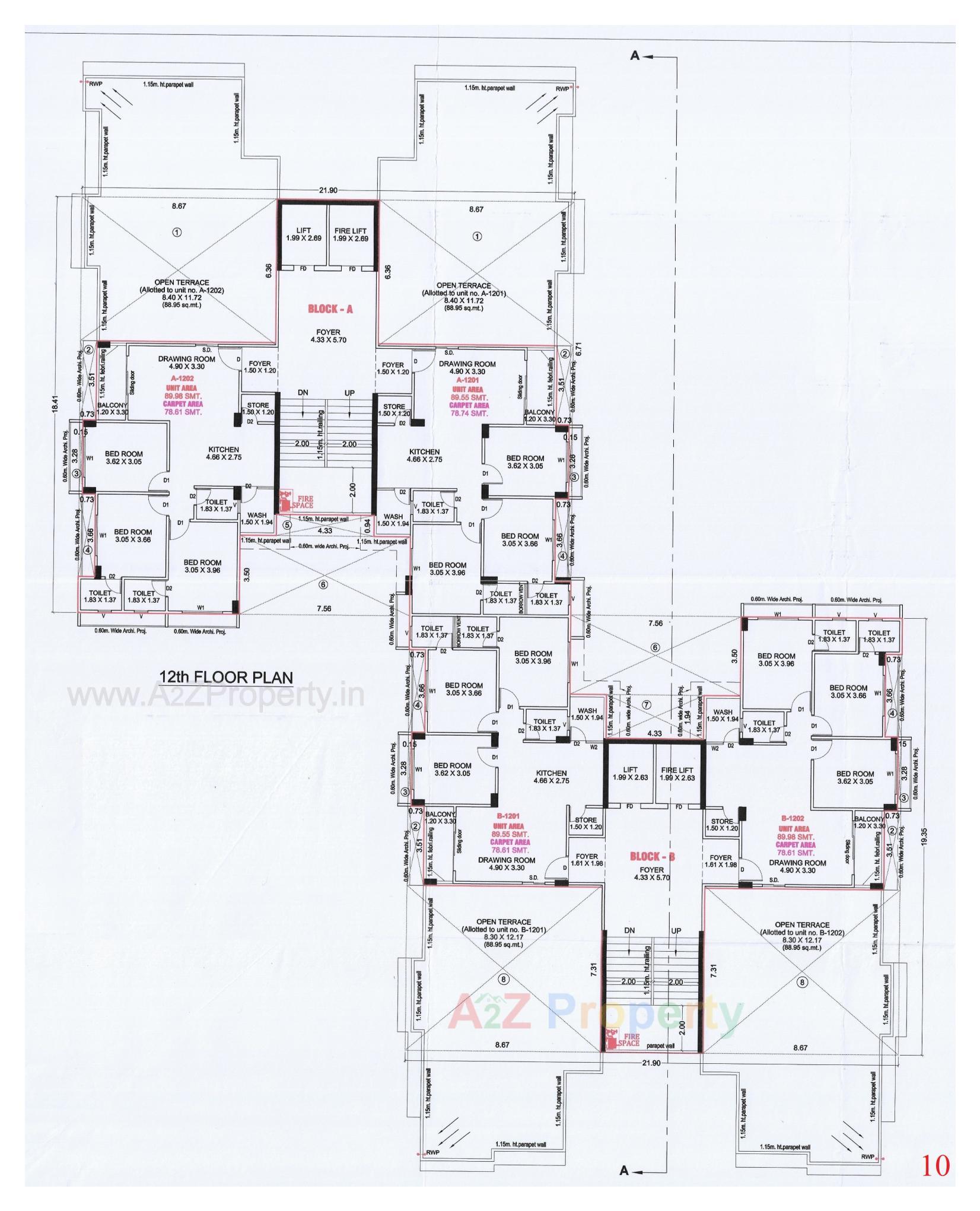 Layout of real estate project Serenity Life located at Khodiyar, Ahmedabad, Gujarat