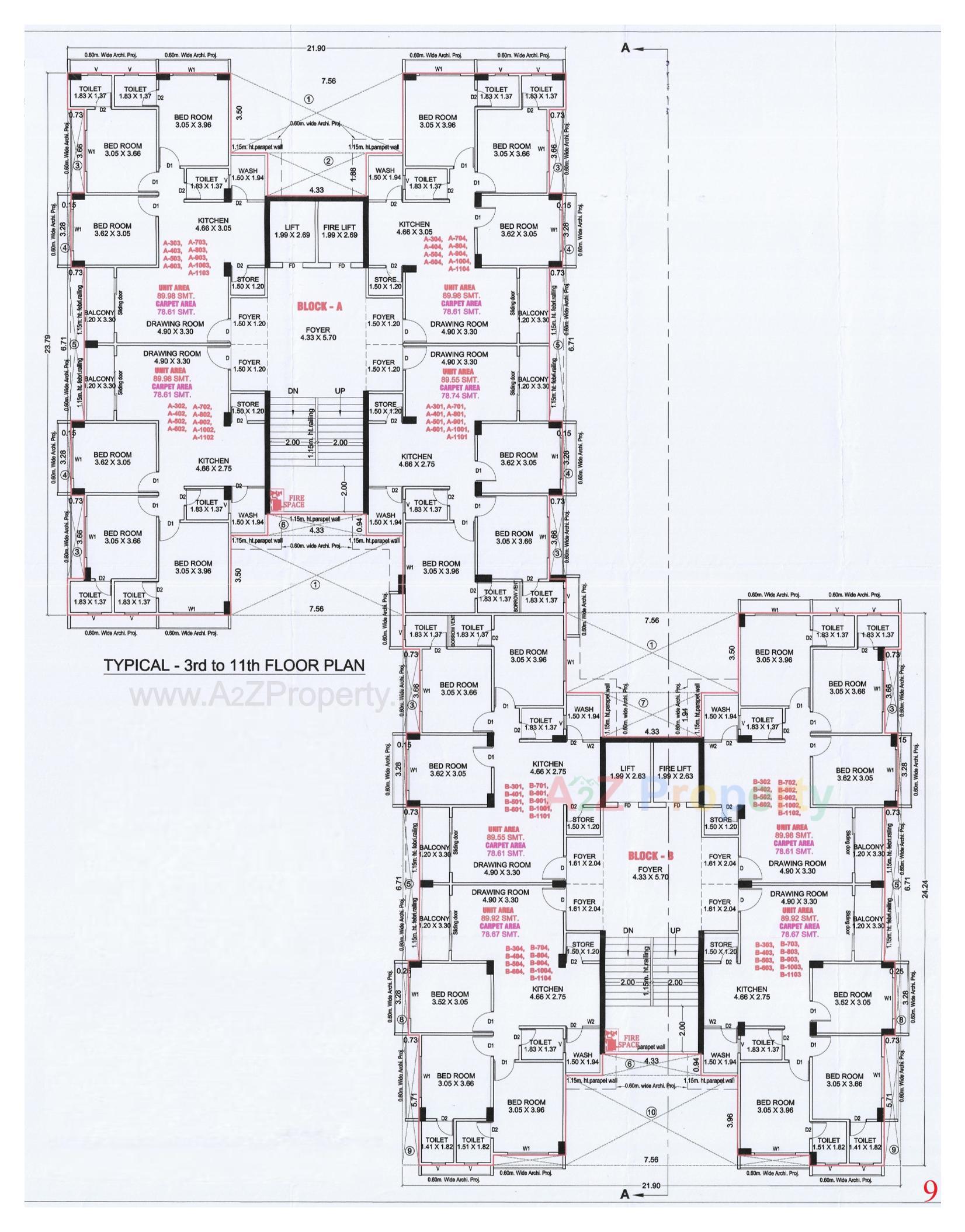 Layout of real estate project Serenity Life located at Khodiyar, Ahmedabad, Gujarat