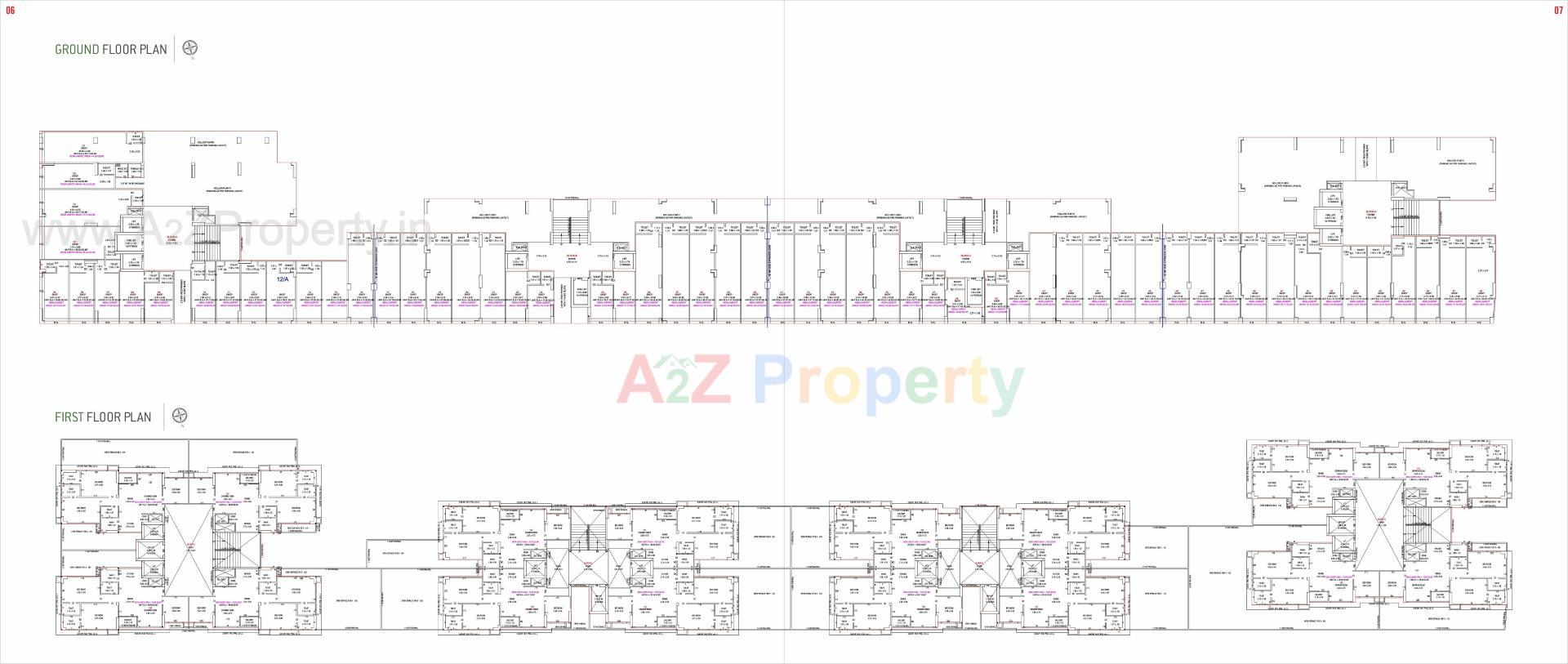 Layout of real estate project Serenity Shivam located at Ghuma, Ahmedabad, Gujarat
