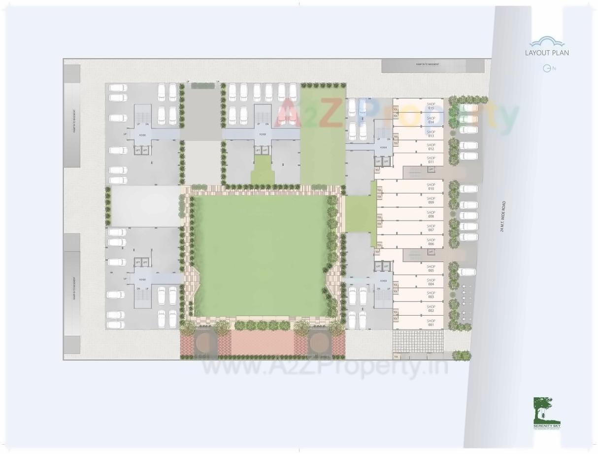 Layout of real estate project Serenity Sky located at Bopal, Ahmedabad, Gujarat