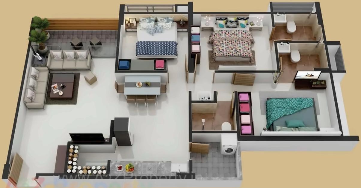 Layout of real estate project Serenity Space located at Gota, Ahmedabad, Gujarat