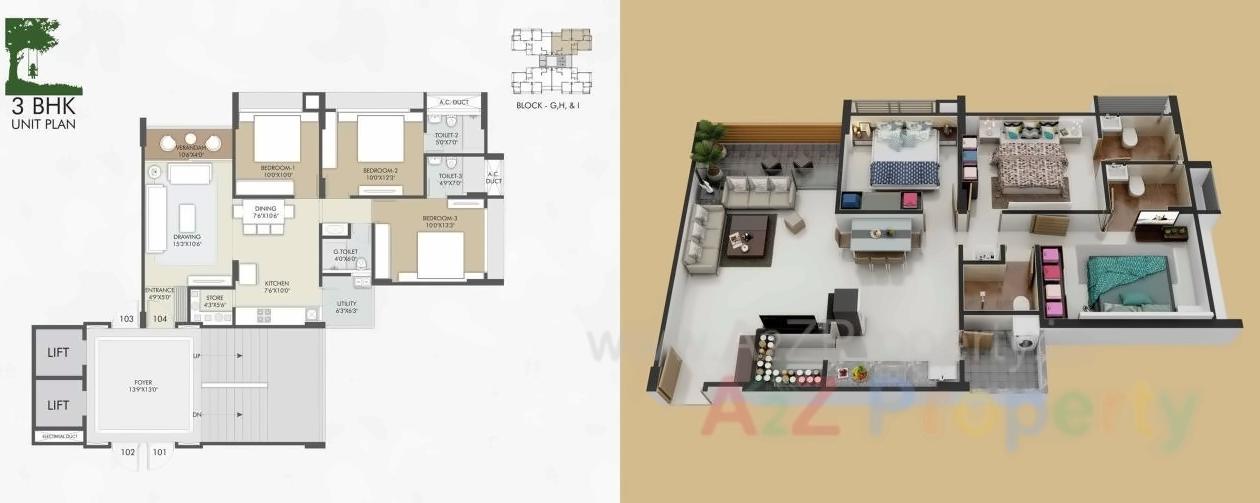 Layout of real estate project Serenity Space located at Gota, Ahmedabad, Gujarat