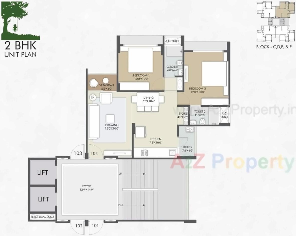 Layout of real estate project Serenity Space located at Gota, Ahmedabad, Gujarat