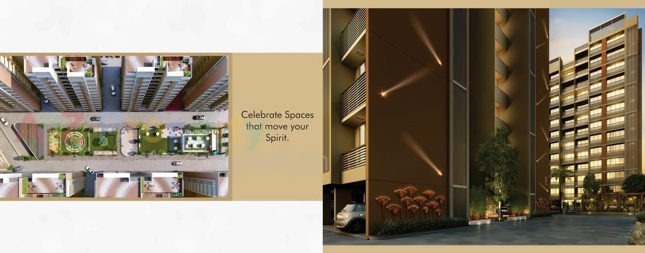 3D Elevation of real estate project Serenity Space located at Gota, Ahmedabad, Gujarat