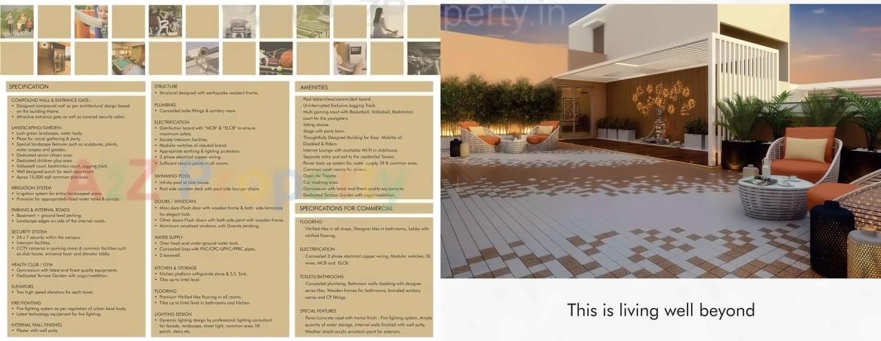 3D Elevation of real estate project Serenity Space located at Gota, Ahmedabad, Gujarat