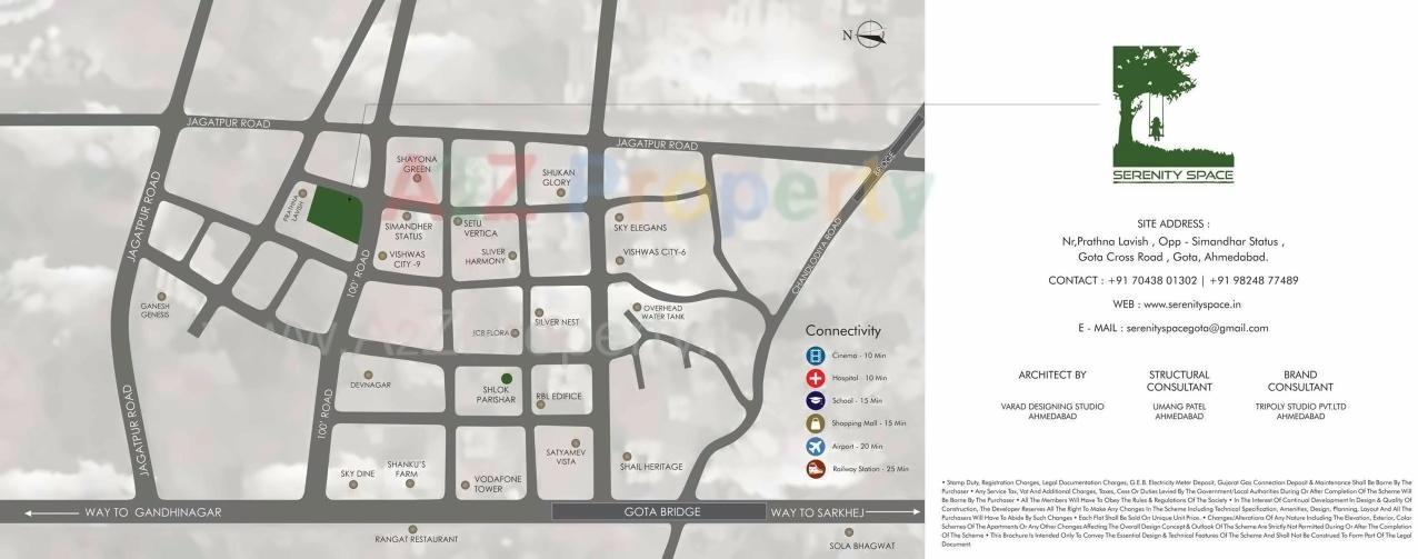  of real estate project Serenity Space located at Gota, Ahmedabad, Gujarat