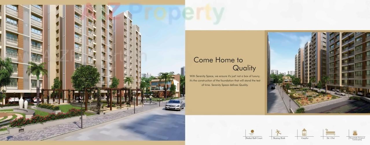 3D Elevation of real estate project Serenity Space located at Gota, Ahmedabad, Gujarat