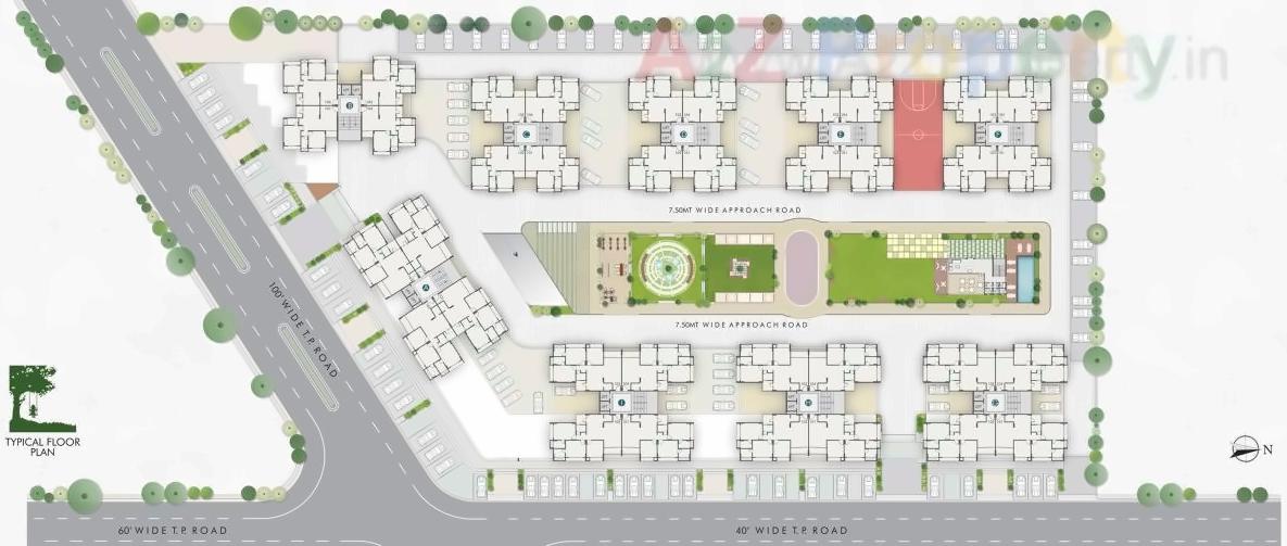 Layout of real estate project Serenity Space located at Gota, Ahmedabad, Gujarat