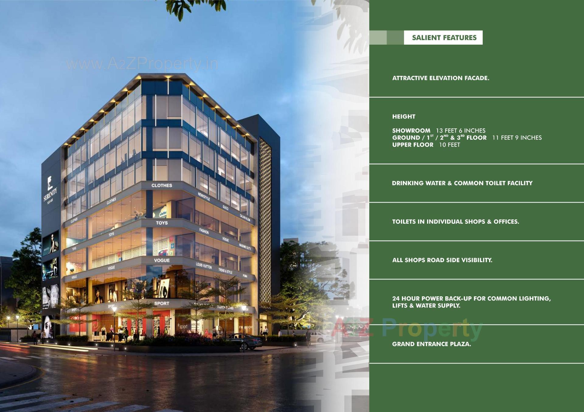 3D Elevation of real estate project Serenity Square located at Navrangpura, Ahmedabad, Gujarat