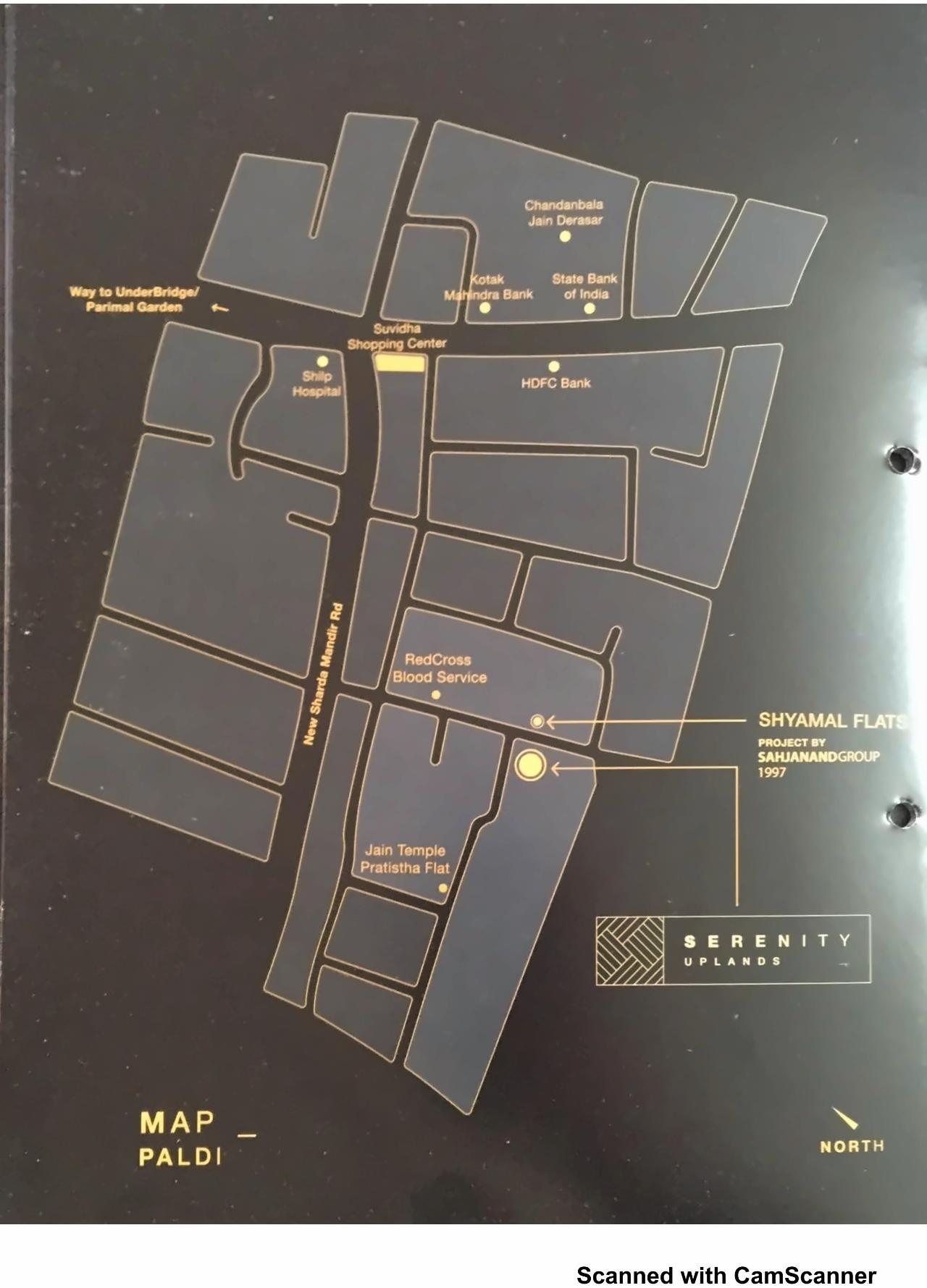 Layout of real estate project Serenity Uplands located at Paldi, Ahmedabad, Gujarat