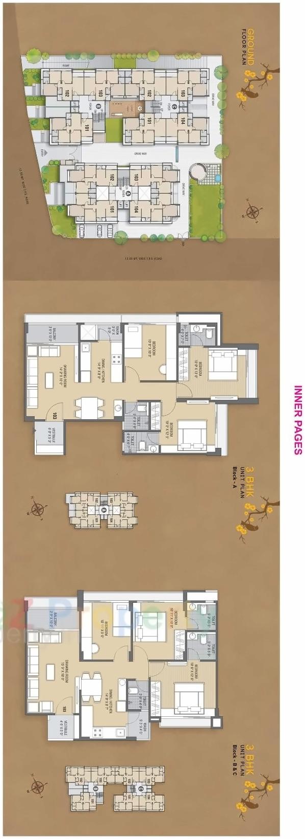 Layout of real estate project Sereno Sparkles located at Shilaj, Ahmedabad, Gujarat