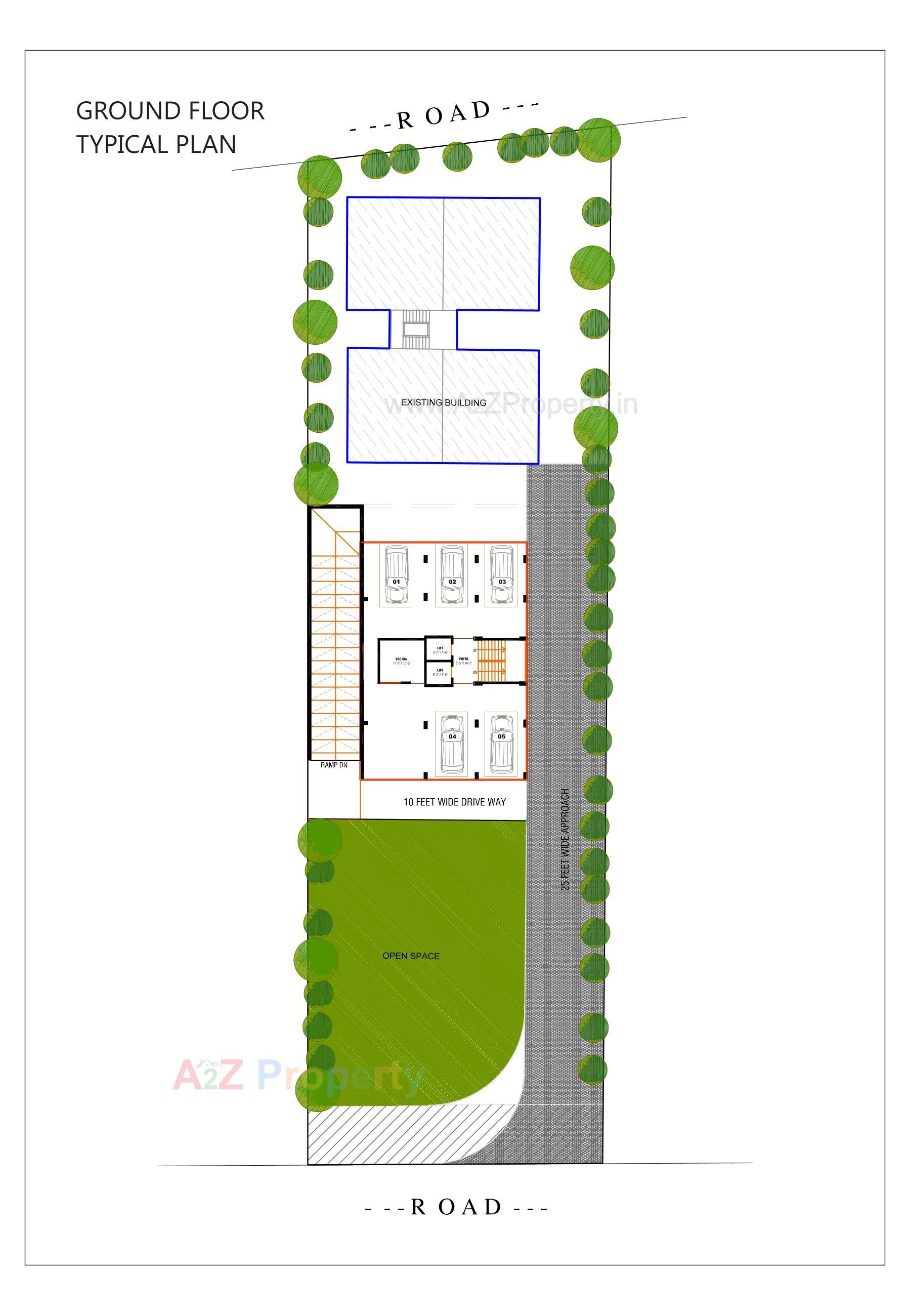 Layout of real estate project Serenous Life located at Vasna, Ahmedabad, Gujarat