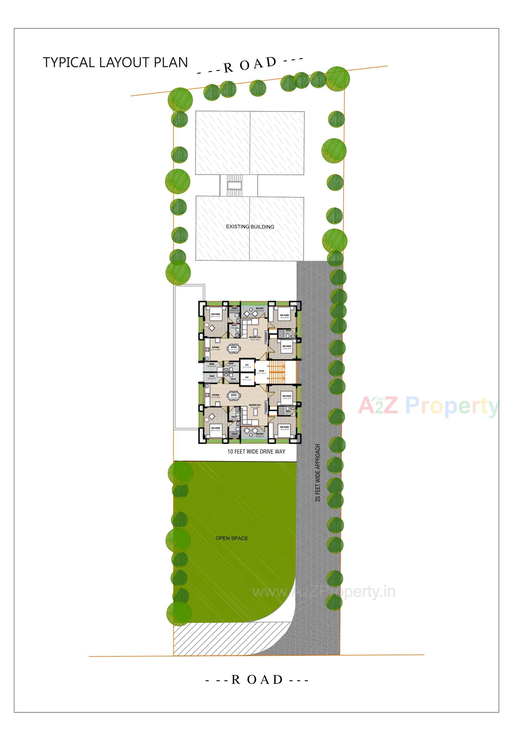 Layout of real estate project Serenous Life located at Vasna, Ahmedabad, Gujarat