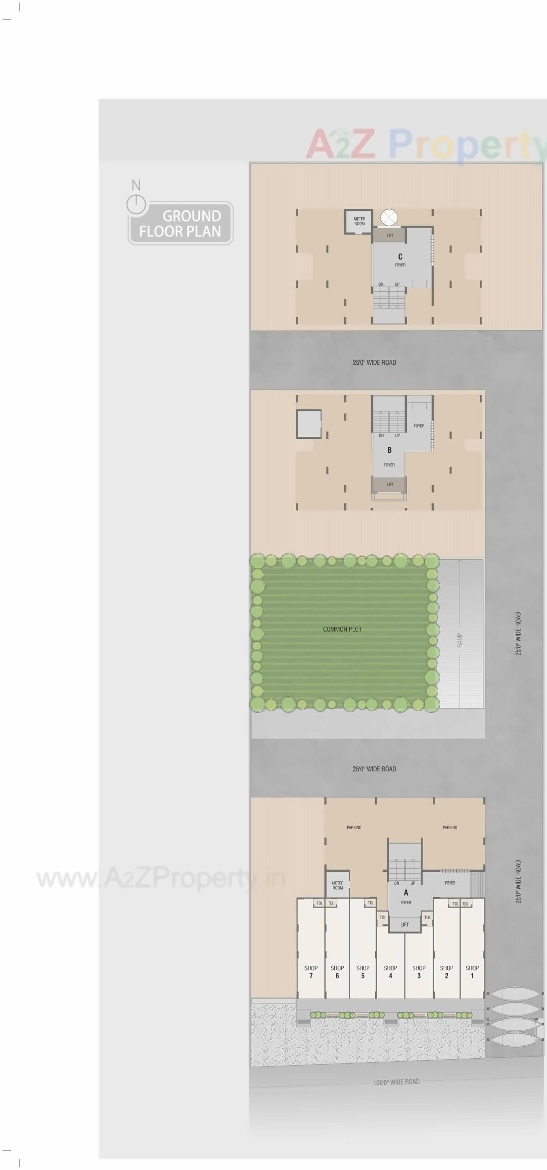 Layout of real estate project Setu Altezza located at Tragad, Ahmedabad, Gujarat