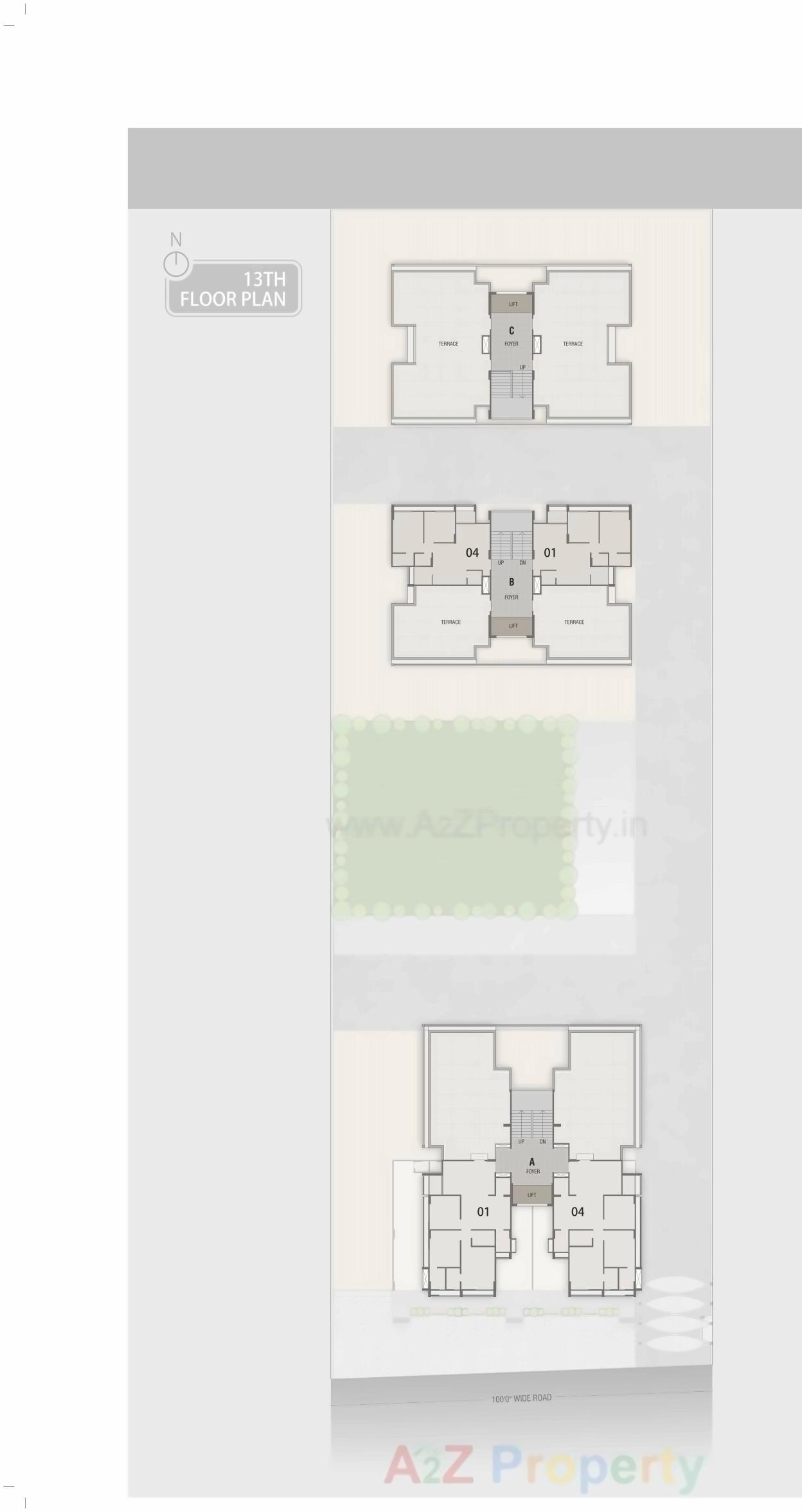Layout of real estate project Setu Altezza located at Tragad, Ahmedabad, Gujarat