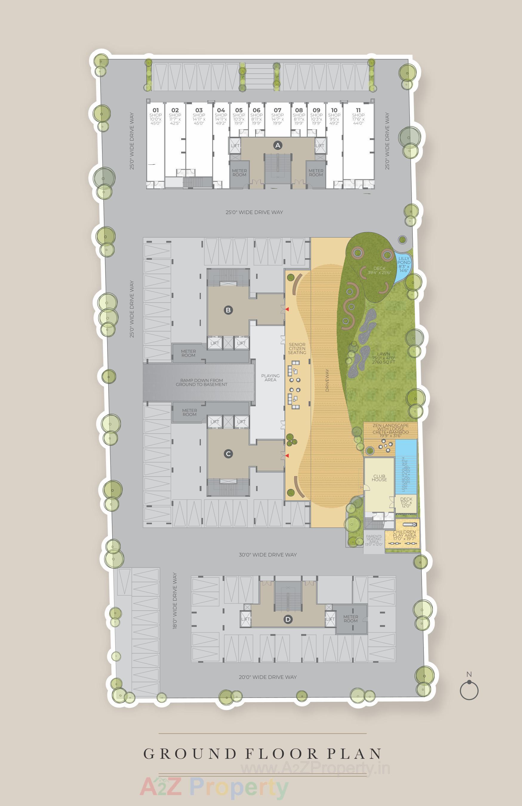 Layout of real estate project Setu Solitaire located at Chandkheda, Ahmedabad, Gujarat