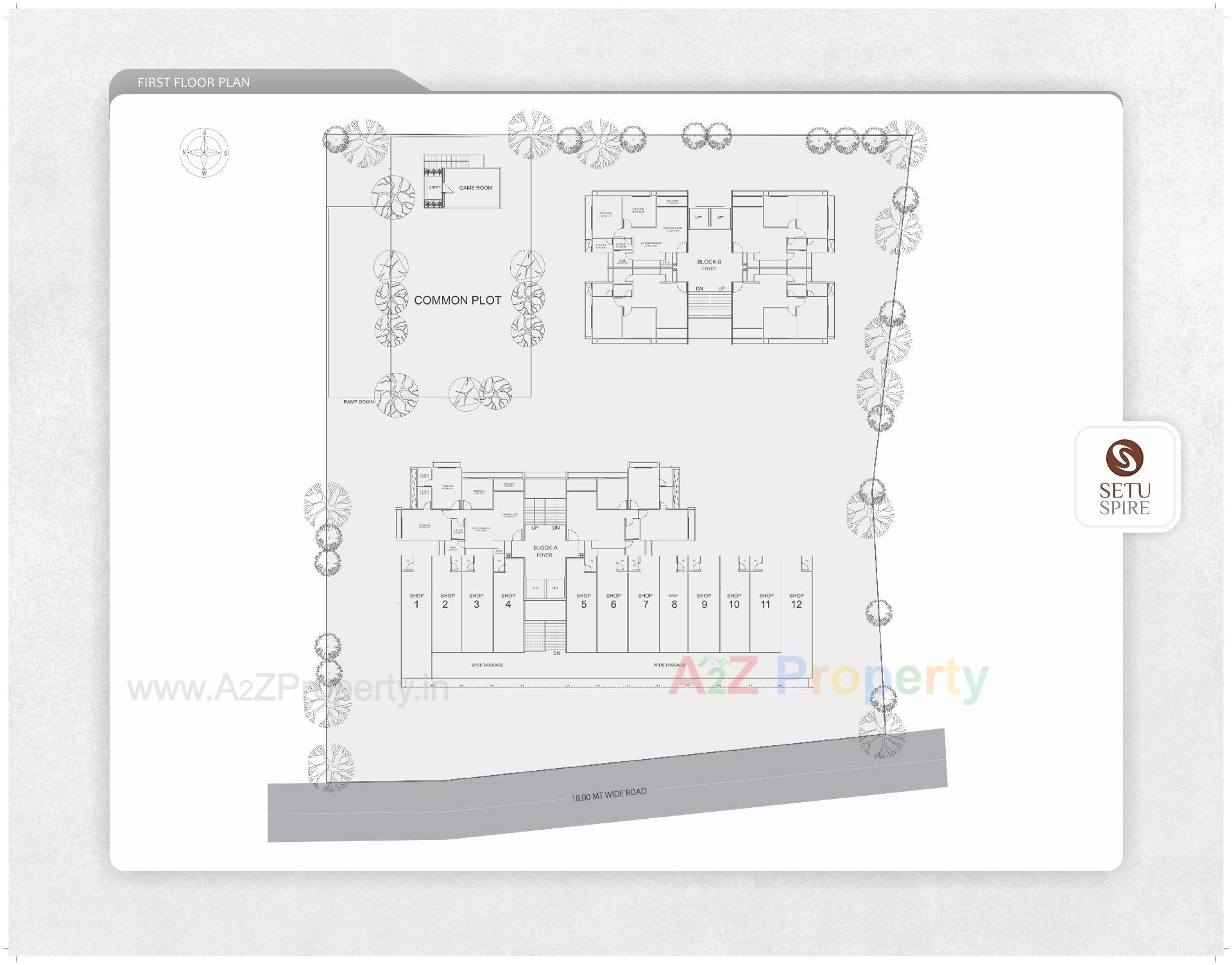 Layout of real estate project Setu Spire located at Vadaj, Ahmedabad, Gujarat