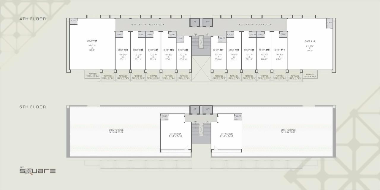 Layout of real estate project Setu Square located at Chandkheda, Ahmedabad, Gujarat