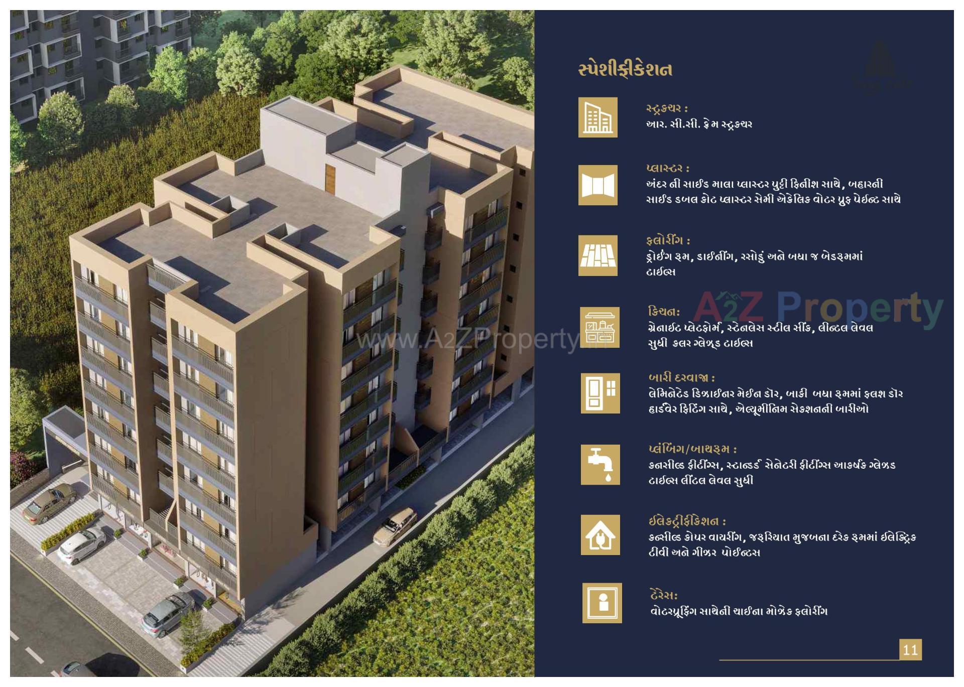 3D Elevation of real estate project Seven Height located at Singarva, Ahmedabad, Gujarat
