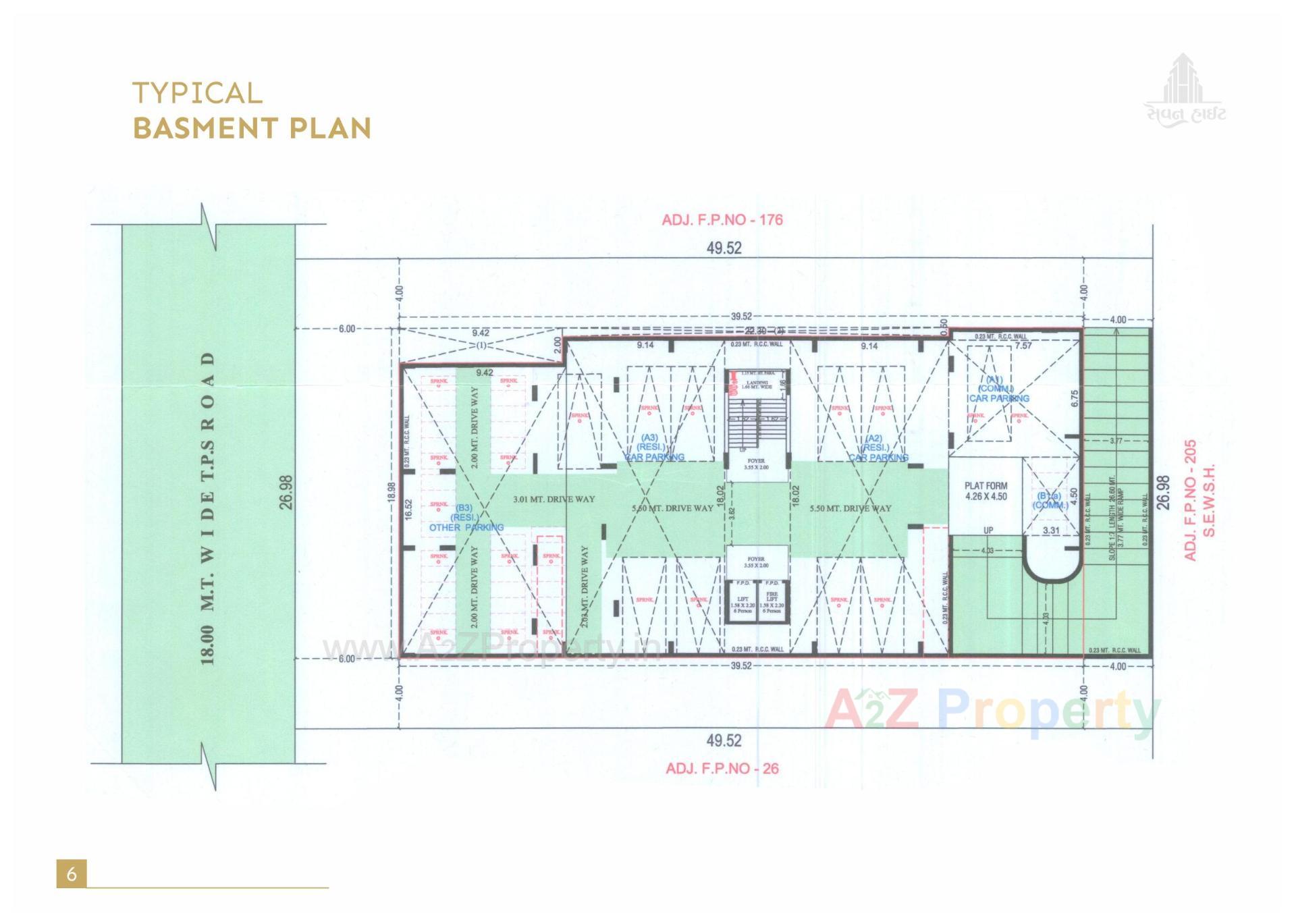 Layout of real estate project Seven Height located at Singarva, Ahmedabad, Gujarat